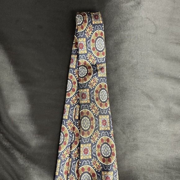 Vintage JSACO 100% Silk Tie Multicolored Patterned Statement Piece - Picture 9 of 16